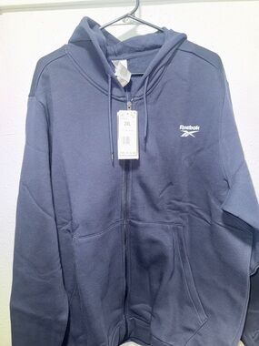 Reebok Navy Blue Zip-Up Hoodie